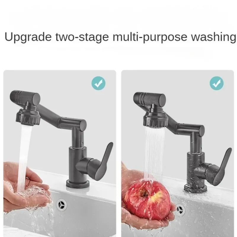 VIvolux | Spritzwassergeschützter mechanischer universal drehbarer Arm Wasserhahn