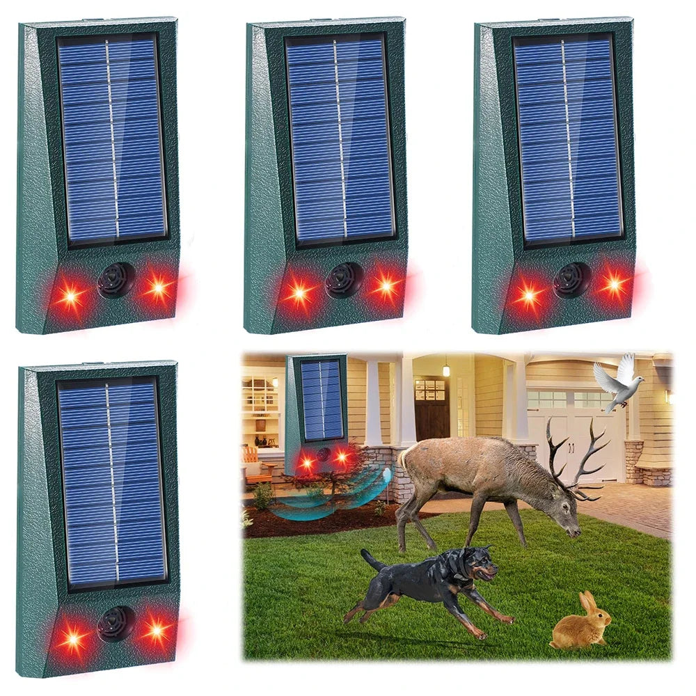 Brehn | SolarGuardix Ultraschall Vogelvertreiber Solar | Mit LED & Bewegungsmelder | Wasserdicht IP58 | 600 m² Abdeckung