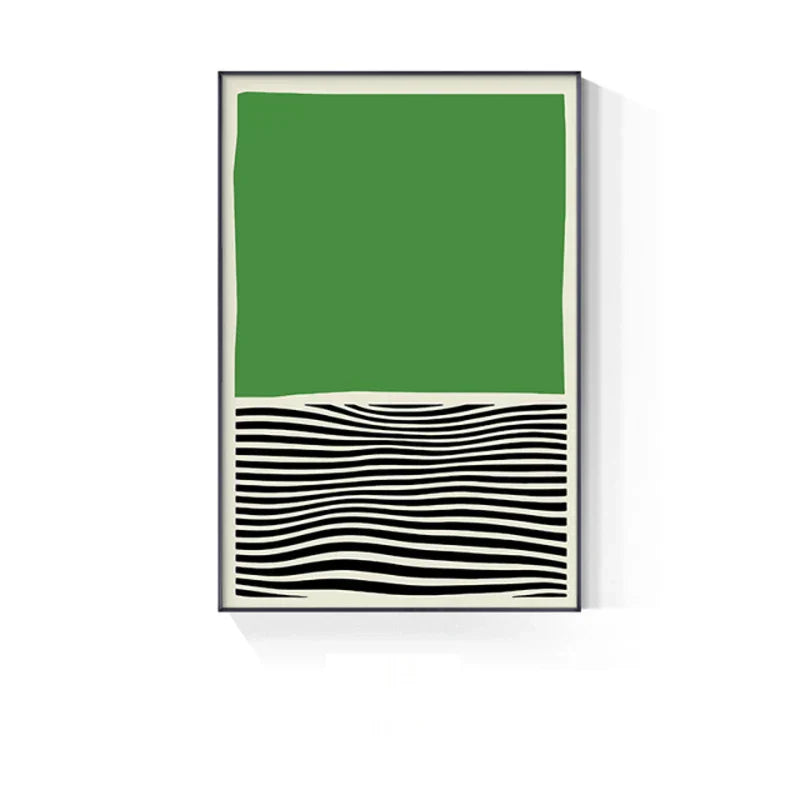 Abstract Grünes Geometrisches Linienkunst Wandkunst Fine Art Leinwanddrucke Bilder Für Modernes Apartment Wohnzimmer Home Office Kunst Dekor | Brehn