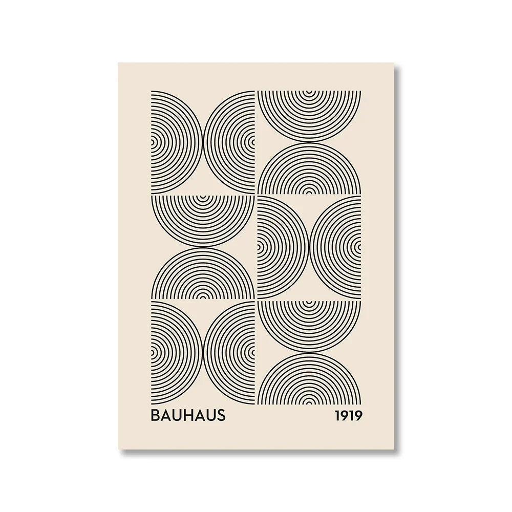 Vintage Retro Geometric Abstract Bauhaus Expo Kunst Galerie Poster Wandkunst Feine Kunst Leinwanddrucke Bilder Für Wohnzimmer Esszimmer Home Office Dekor | Brehn