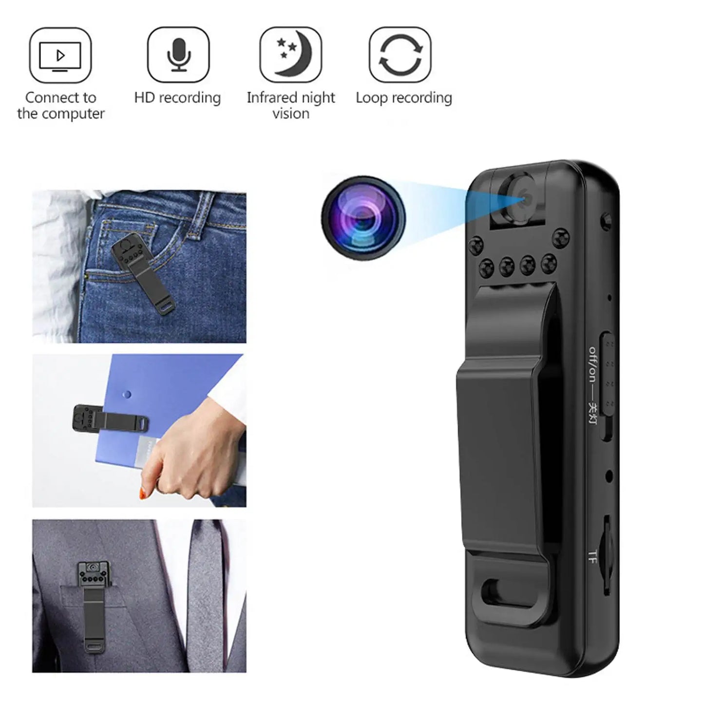Taschen-Spion Mini Clip-On Video Recorder Kamera | Brehn
