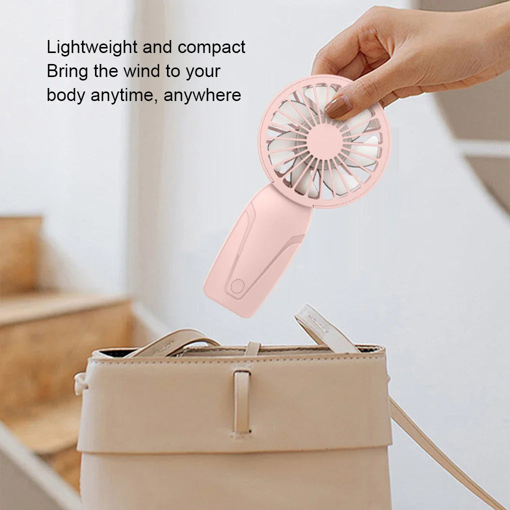 Portabler Handheld Mini Ventilator – Leichter ABS USB-wiederaufladbarer Taschenventilator für kühlende Erfrischung unterwegs | Brehn