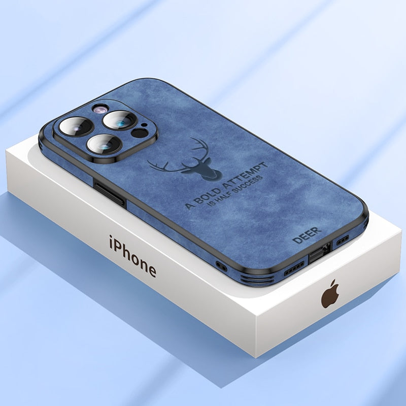 Brehn | Deer - Luxuriöse Leder-iPhone-Hülle mit stilvollem Design und stoßfestem Schutz