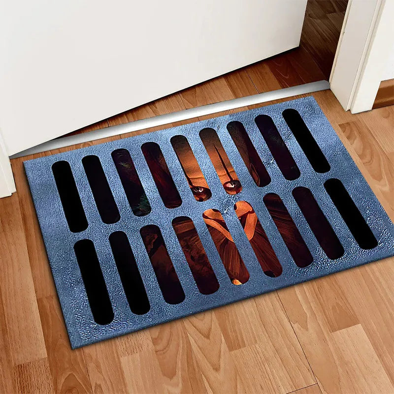 Gruselige Halloween Fußmatte – Rutschfeste Türmatte mit Kürbis- und Geistermotiv für den Eingangsbereich | Brehn