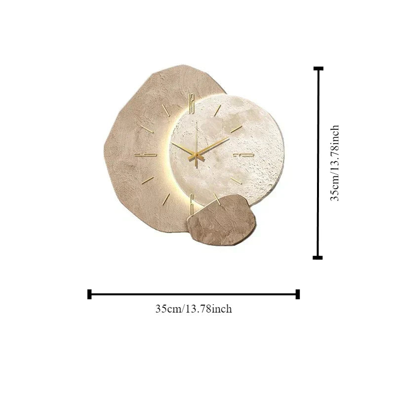 Brehn | Skandinavische Luxuriöse Wanduhr – Modernes Design mit Beleuchtung