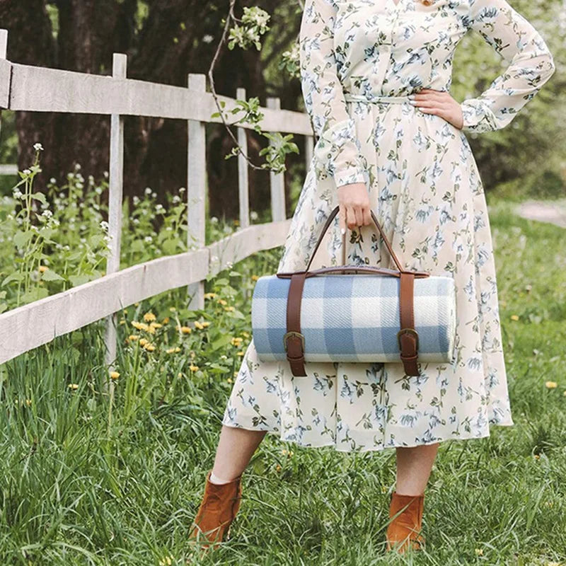 Kompakte Picknickdecke – Blau | Brehn
