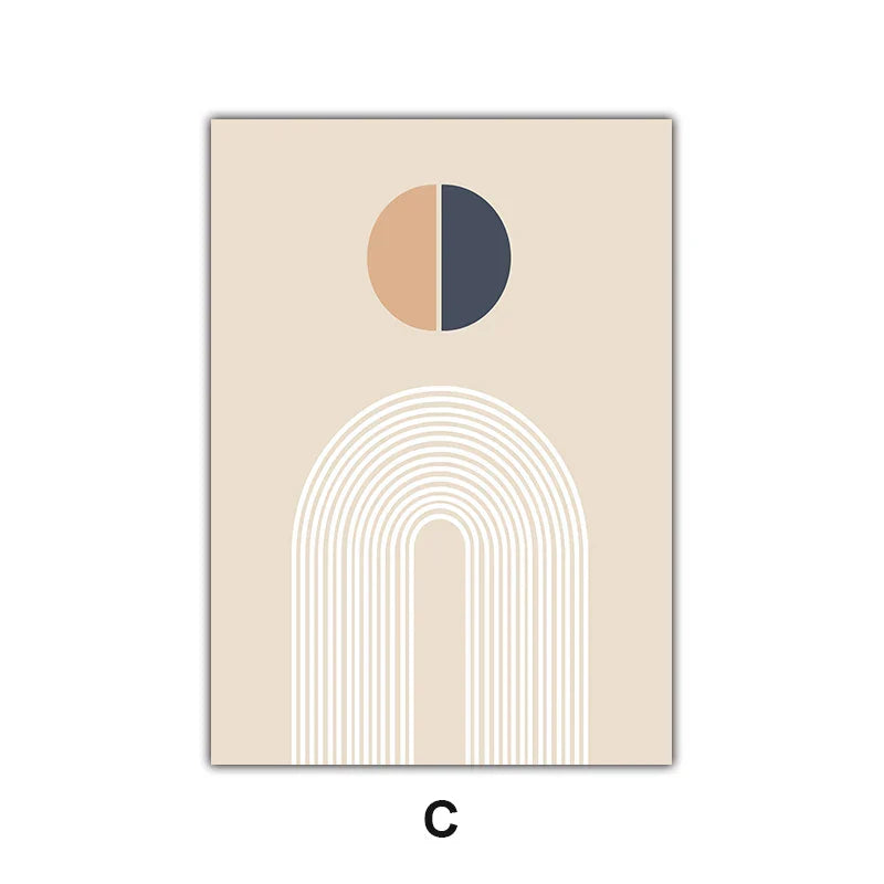 Minimalistische abstrakte Solargeometrie Wandkunst Fine Art Leinwanddrucke Bilder für Wohnzimmer Schlafzimmer, Home Office Kunstdekoration | Brehn