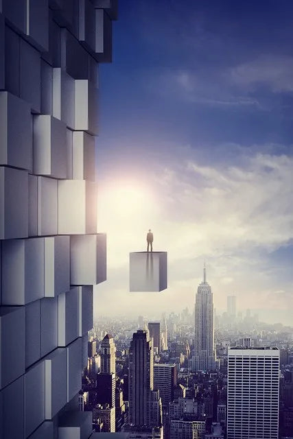 Moderne geometrische architektonische Landschaften Wandkunst Fine Art Leinwanddrucke Bilder für Studio, Home Office, Eingangsbereich Inspirierende Kunstdeko | Brehn