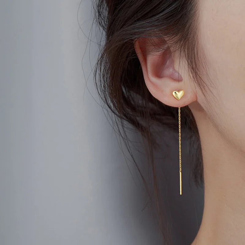 Brehn | Elegante Slim Geometric Chain Ohrringe