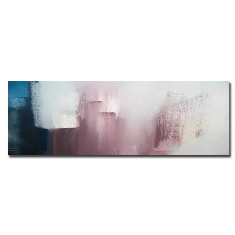 Breite Format Abstrakte Schattierungen von Blau Mauve Lila Wandkunst Fine Art Leinwanddruck Modernes Bild für über dem Sofa Großes Bild für über dem Bett | Brehn