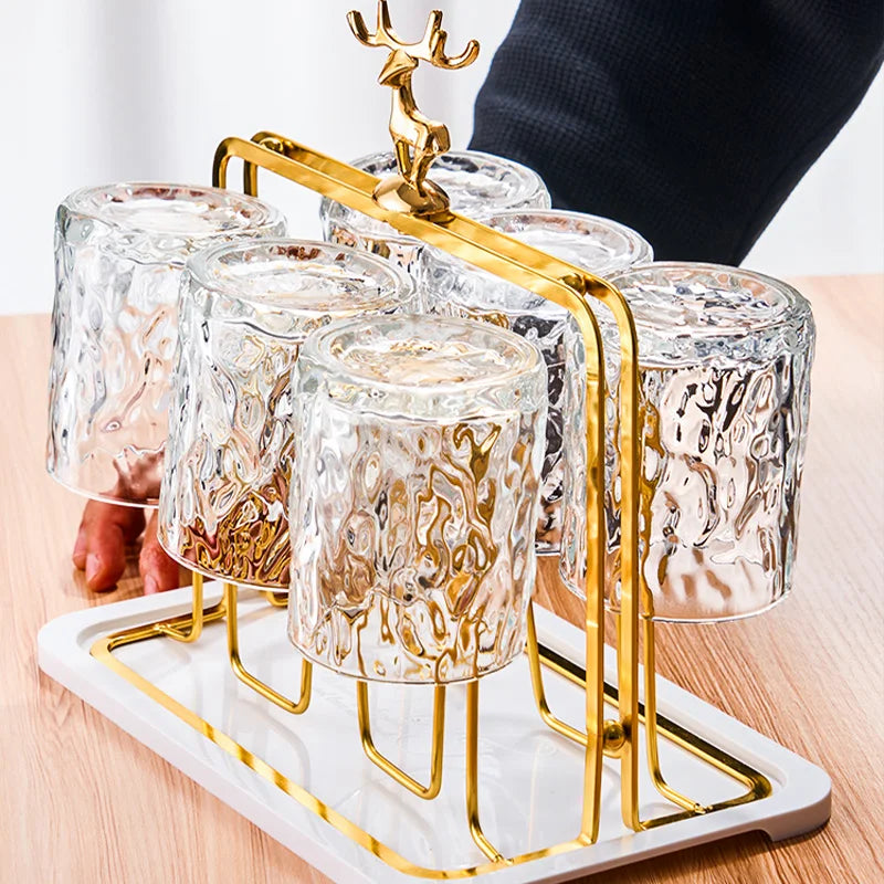 Brehn | Glacio Glas Becherhalter - Glas Party Halter mit Rentierdesign für luxuriösen Whisky Genuss