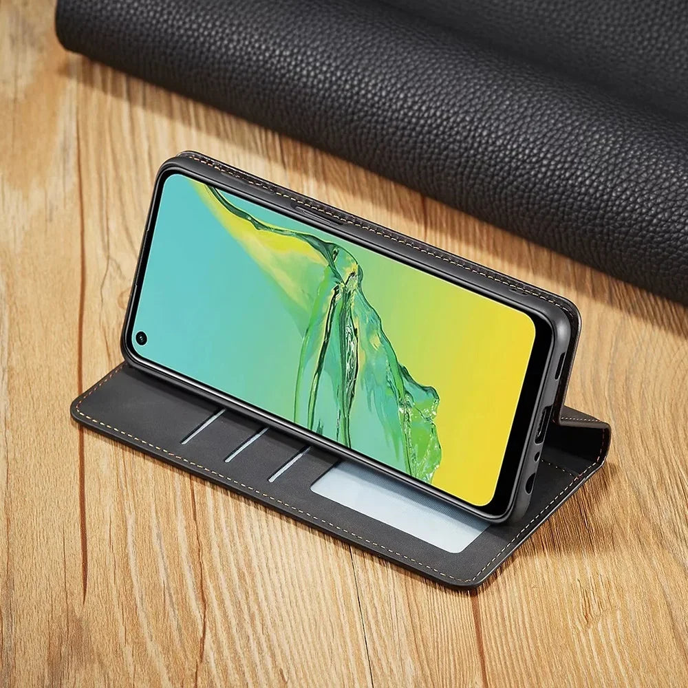 Brehn Samsung Hülle: Magnetische Leder Tasche für stilvollen Schutz