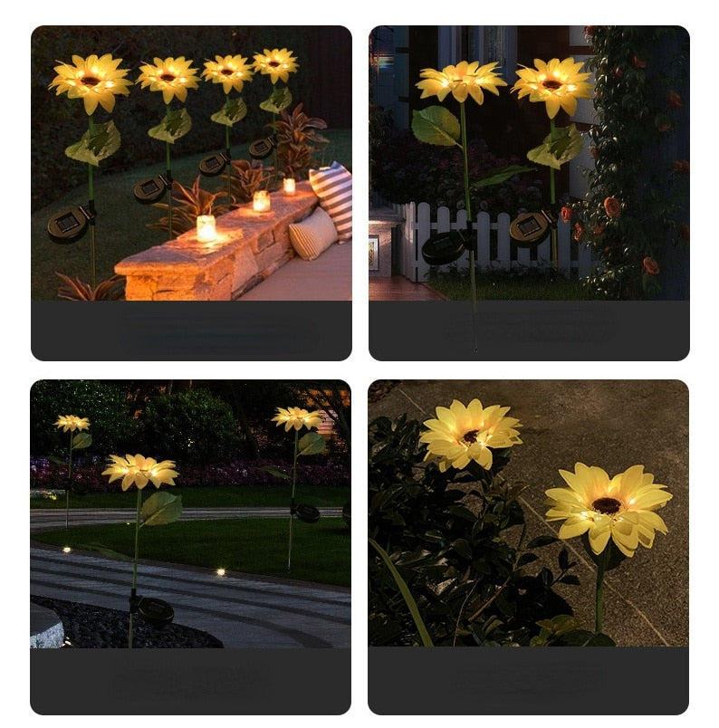Sonnenblumen Wasserdichte Solar LED Gartenlichter