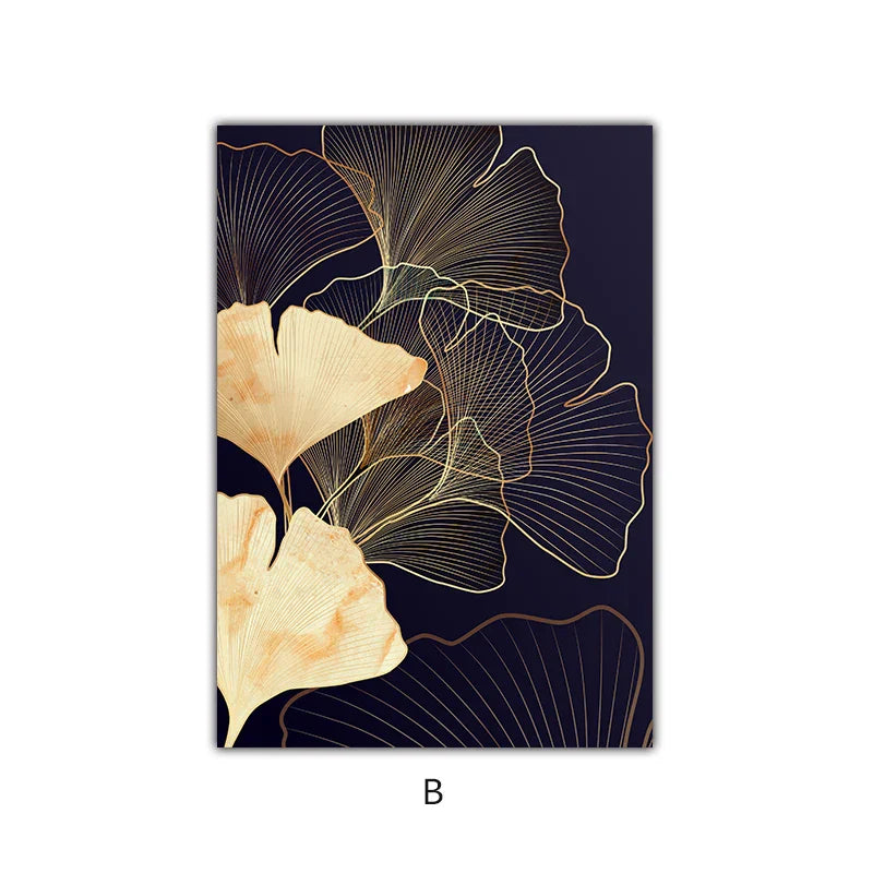 Abstrakte Botanische Tropische Blaue Aubergine Florale Wandkunst Feine Kunst Leinwanddrucke Bilder Für Wohnzimmer Schlafzimmer Hotelzimmer Dekor | Brehn