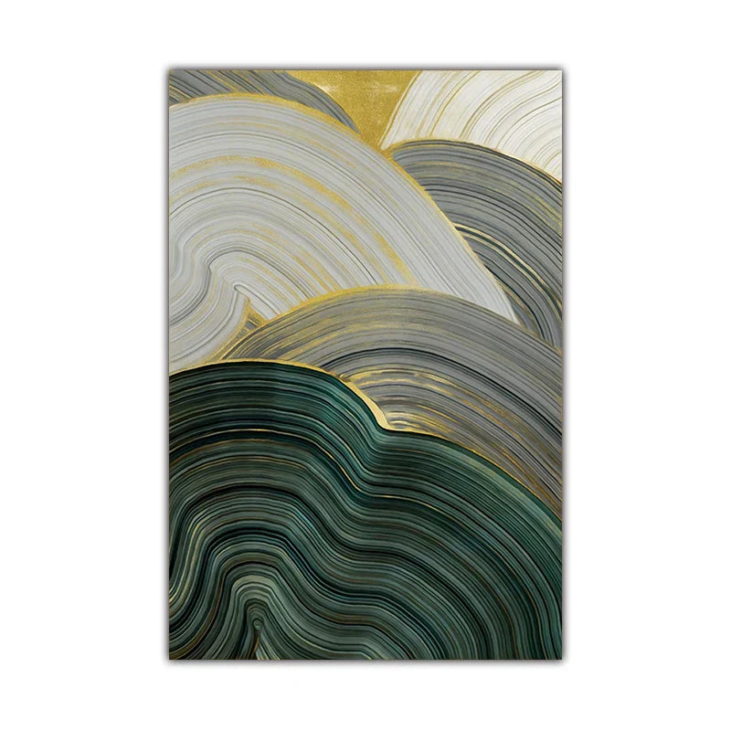 Grün Beige Grau Fließende Wirbel Abstrakte Wandkunst Feine Kunstdrucke Bilder Für Moderne Wohnung Esszimmer Wohnzimmer Kunst Dekor | Brehn
