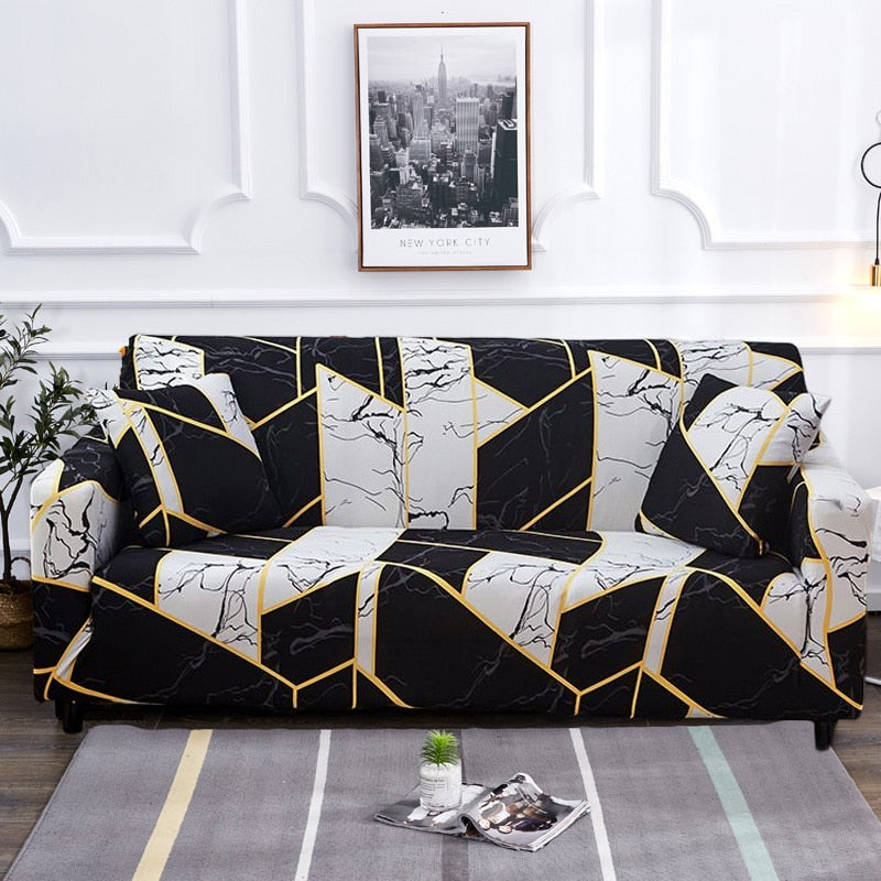 Modern rutschfeste bunte elastische Sofabezug | Brehn