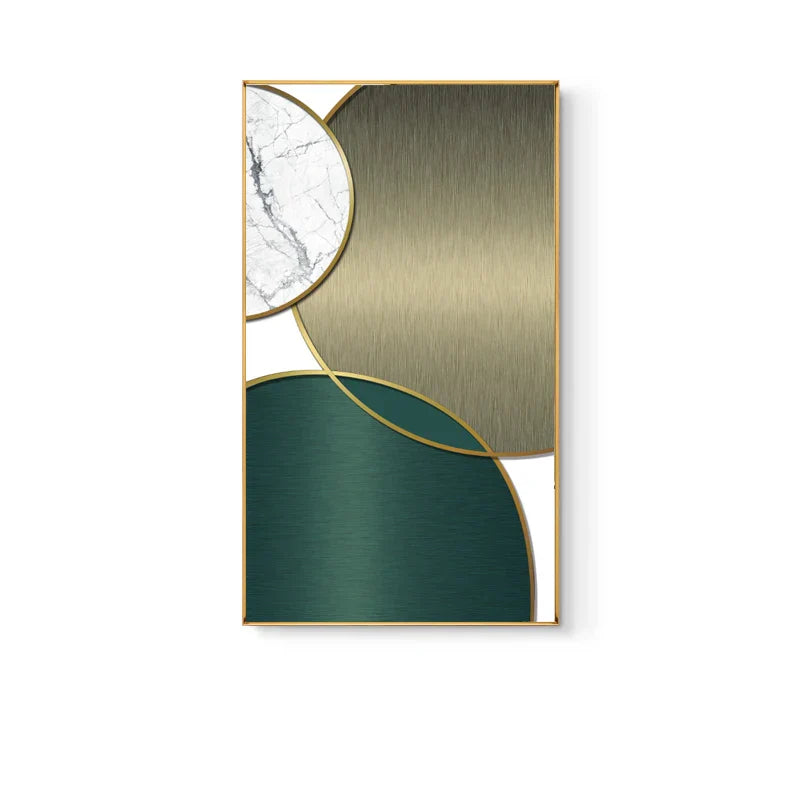 Modern abstrakte geometrische Kreise Wandkunst Fine Art Leinwanddrucke Bilder für luxuriösen Wohnbereich Esszimmer Hotel Schlafzimmer Home Office Kunst Dekor | Brehn