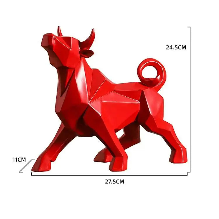 Brehn | ToroArte Stier Skulptur | Nordisches Design | Harzfigur Modern | 35 cm / 26 cm