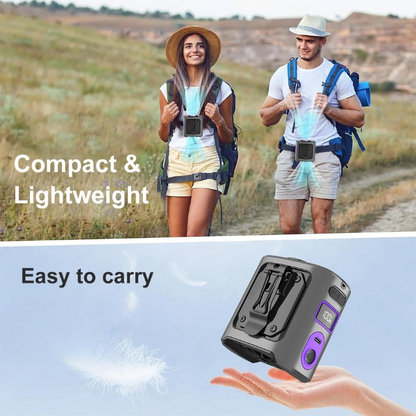 8000mAh tragbarer Kühl-Hüftventilator mit Powerbank & LED-Licht – FrostBreeze | Brehn