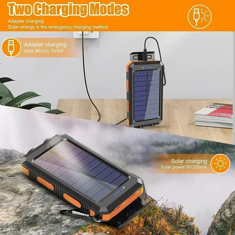 BowLift | 20000 mAh Solar Charger Waterproof Power Bank External