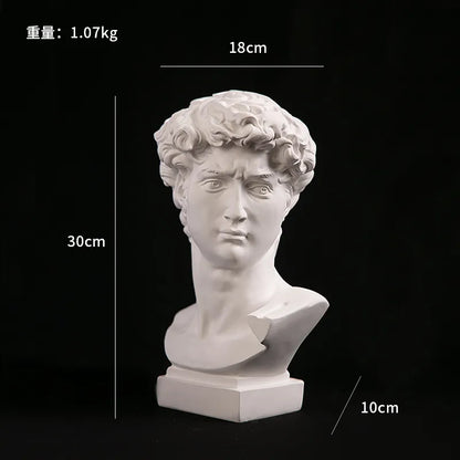 Brehn | Europäische Wohnkultur David Kopf ResinStatuen Statuen Wohnkultur Moderne abstrakte Kunst Büste Skulptur Kunst Skizze Praxis