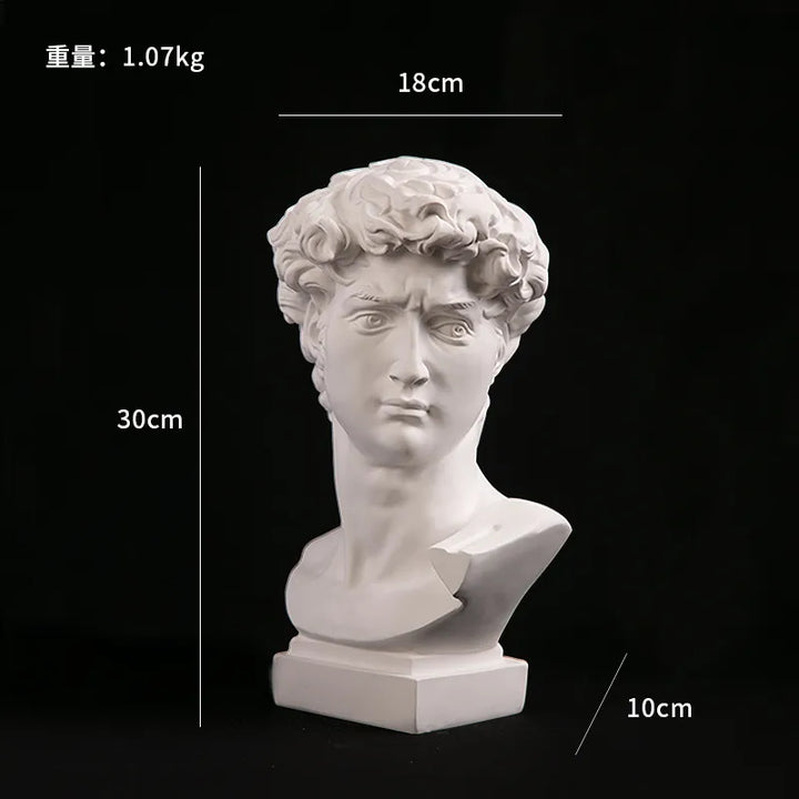 Brehn | Europäische Wohnkultur David Kopf ResinStatuen Statuen Wohnkultur Moderne abstrakte Kunst Büste Skulptur Kunst Skizze Praxis