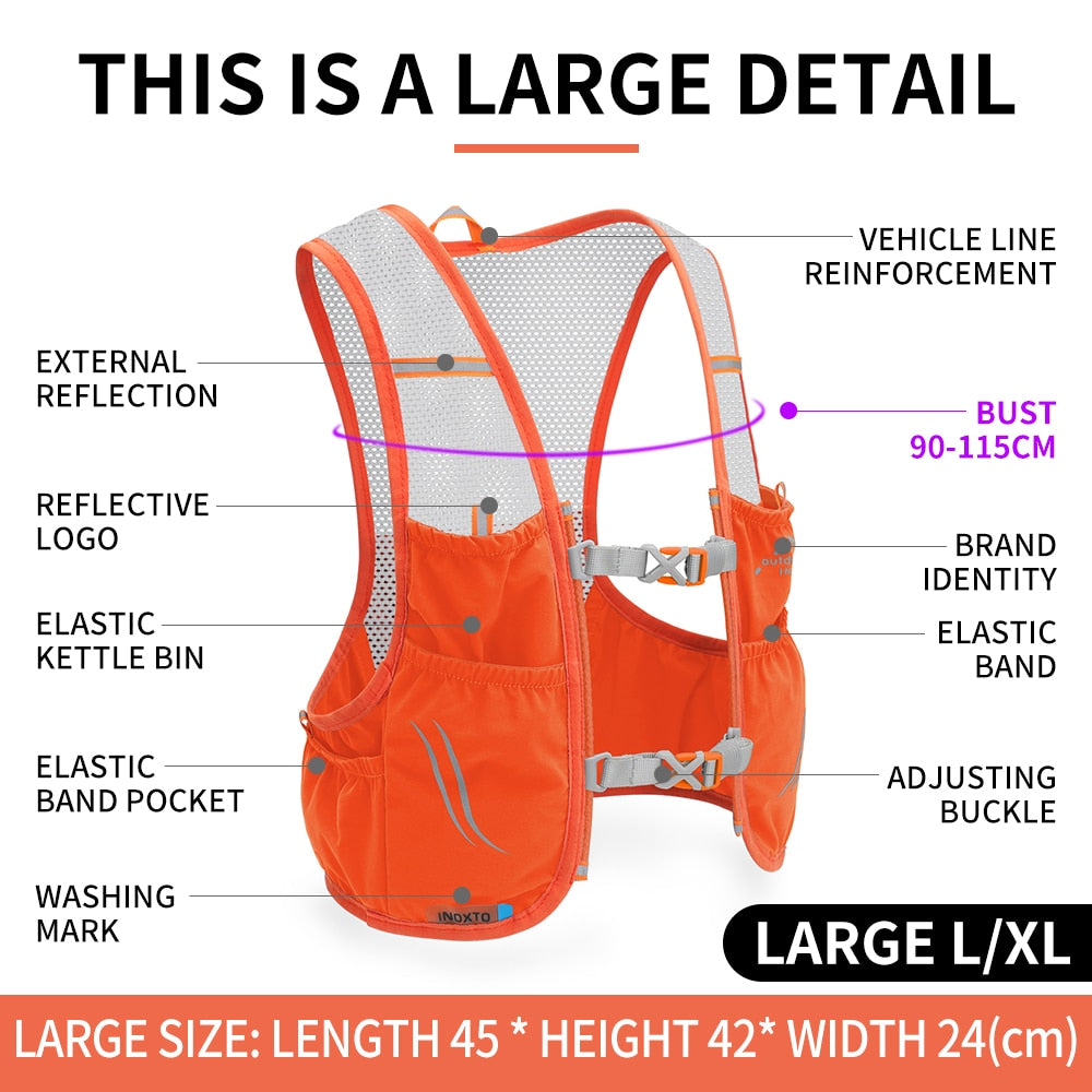 VIvolux | Hike Racer Atmungsaktive Weste Lauf Rucksack