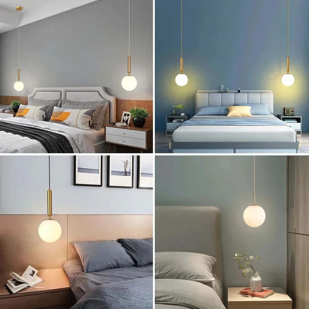 Brehn | Mid-Century Modern Glas Ball Pendelleuchte
