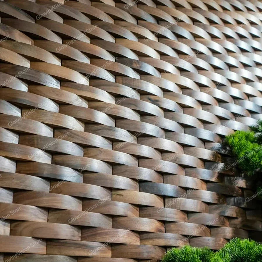3D-Mosaik-Wandpaneel aus Massivholz mit Akustikdesign