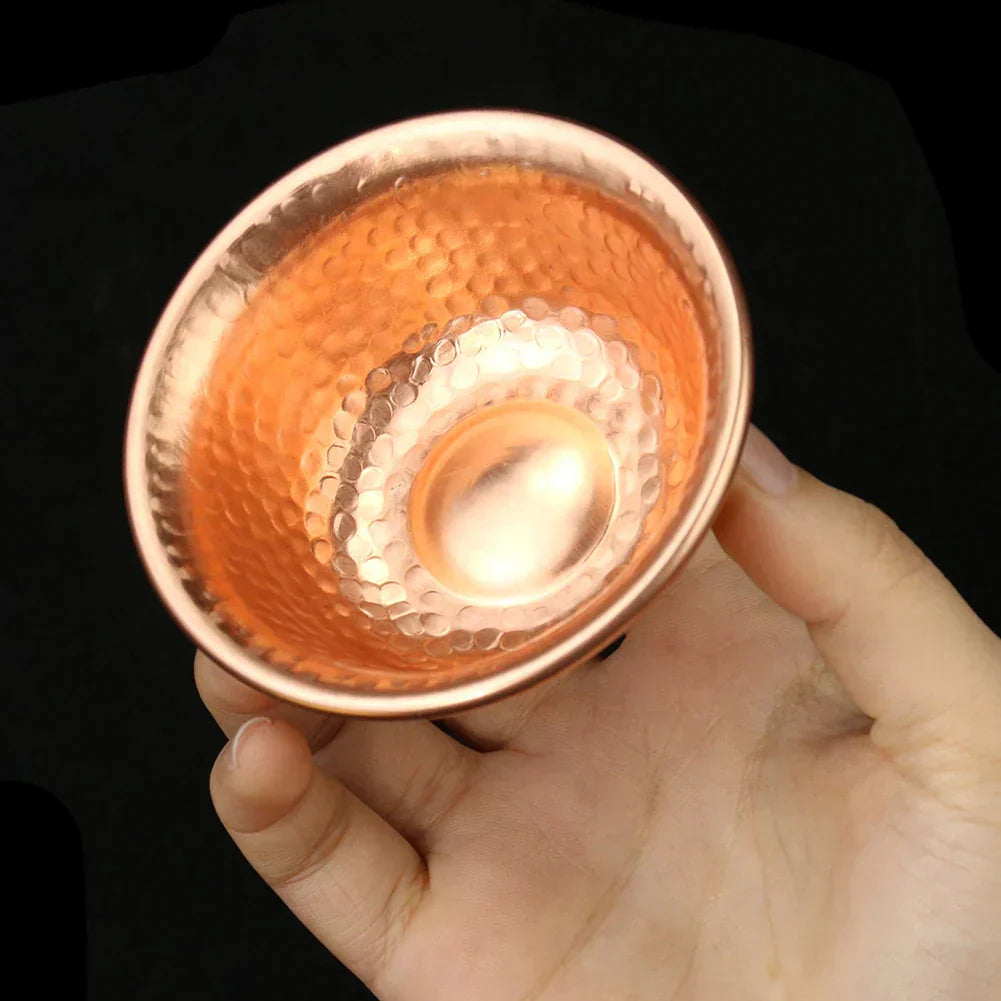 Nepalese reines Kupfer Wasserzubereitungs Schüssel handgemacht Hammermuster heilige Wasserschüssel für Buddha Buddhismus Zubehör