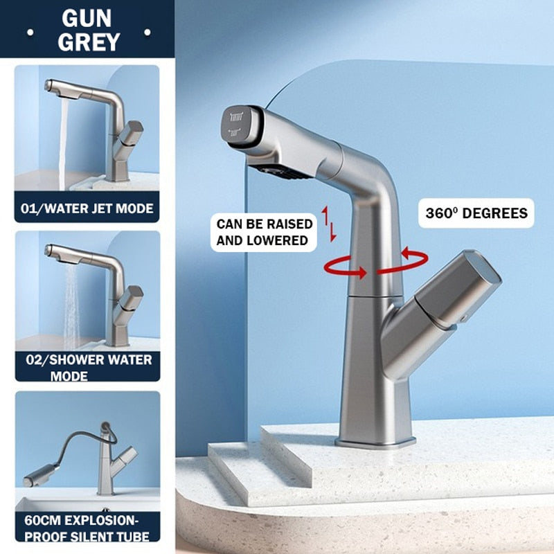 Brehn | Futuristischer Rotierender Europäischer Ausziehbarer Wasserhahn