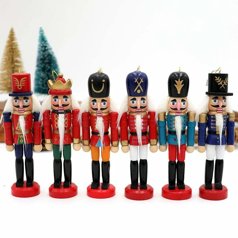 Brehn | HoutPracht | Set aus 6 Mini-Nussknacker-Ornamenten