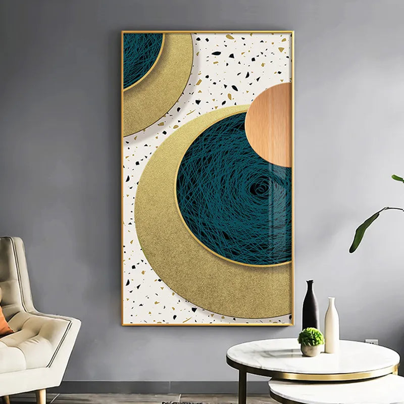 Modern abstrakte geometrische Kreise Wandkunst Fine Art Leinwanddrucke Bilder für luxuriösen Wohnbereich Esszimmer Hotel Schlafzimmer Home Office Kunst Dekor | Brehn