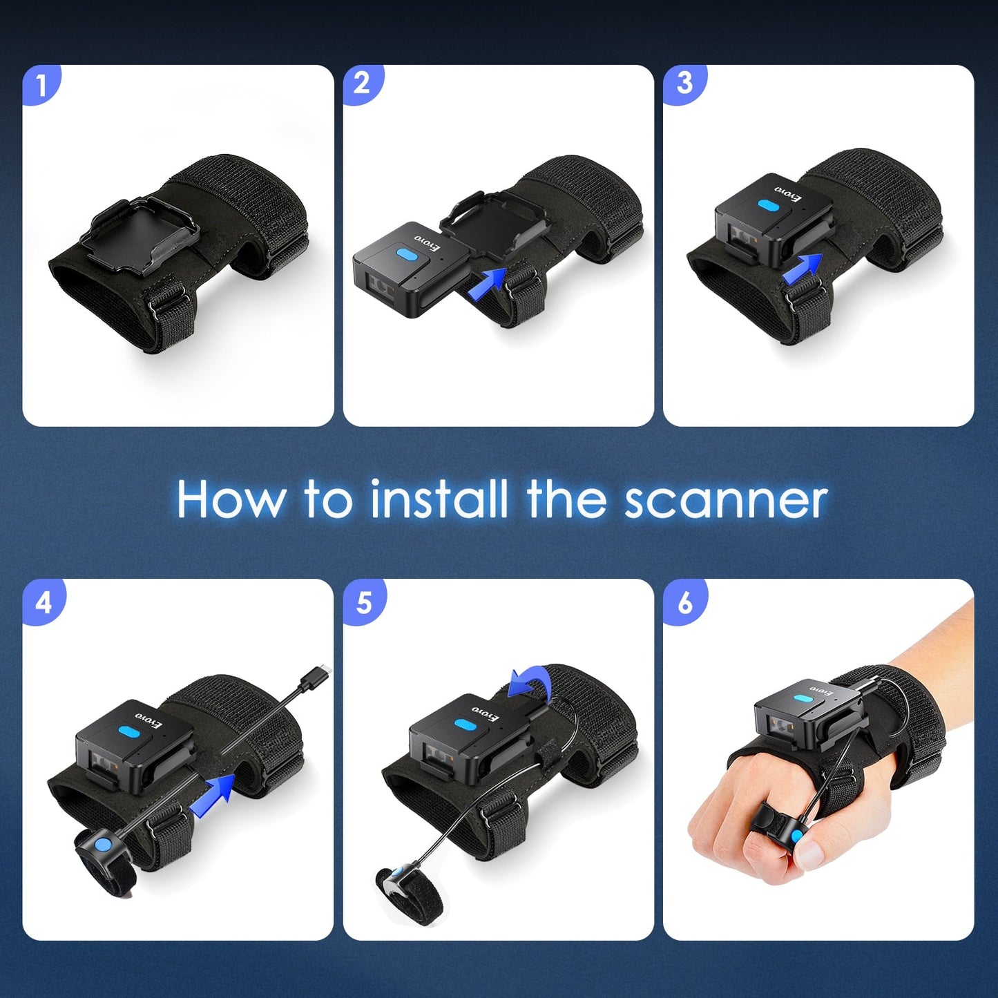 Brehn | Smart Scan Bluetooth Barcode Reader Handschuh