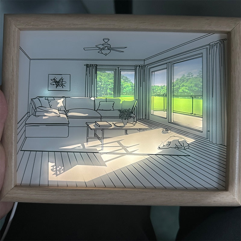 VIvolux | 2D Malerei Art Lumina Kreativ LED Lampe
