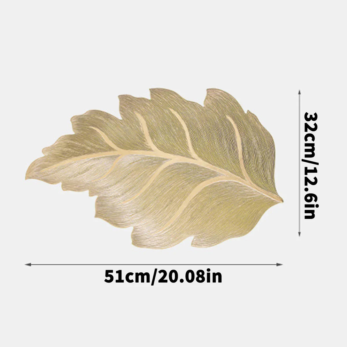Gold Leaf Form Dekoratives Servierbrett