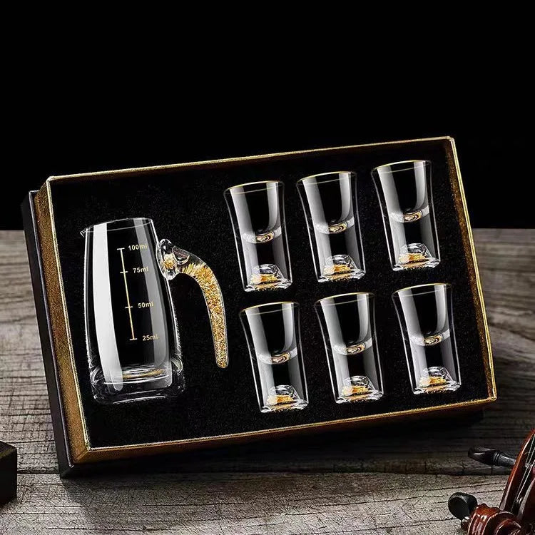 Brehn | Funkelndes Goldenes Handgefertigtes Trinkglas-Set
