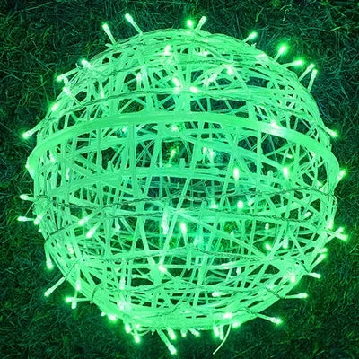 LED Rattan Kugel-Lichterkette – Dekorative Außenbeleuchtung für Garten und Partys | Brehn