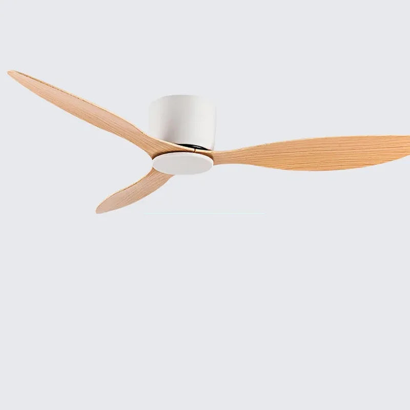 42-52 Zoll Deckenventilatoren mit DC-Motor — Fernbedienung Niedrigboden Kühlventilatoren, ohne Licht, weiße Holz- & schwarze Optionen | Brehn