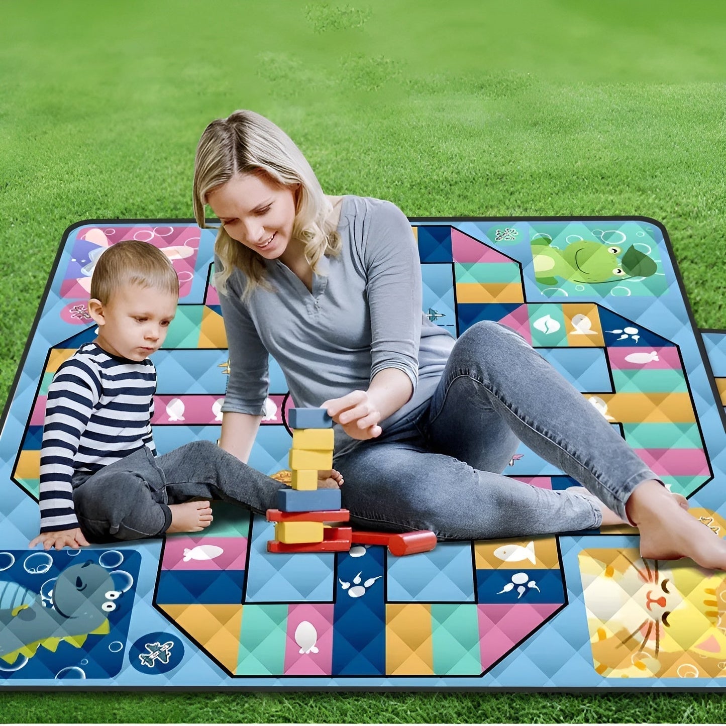 Brehn | Faltbare Baby-Spielmatte Wanderlino | Gepolstert & Wasserabweisend | Für Draussen & Zuhause | Inkl. Tragetasche