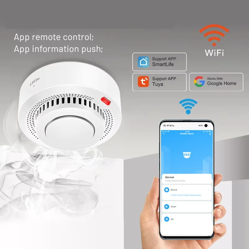Intelligenter WLAN-Rauchmelder mit 85 dB – SafeSense
