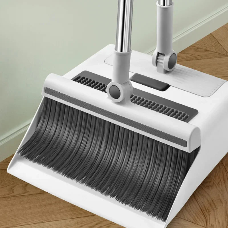Brehn | Cleanuvo 3-in-1 Besen Set | Besen mit Bodenbürste & Stehaufflächen | Extra langer Griff & haarabweisend | Haushaltsreinigungsset