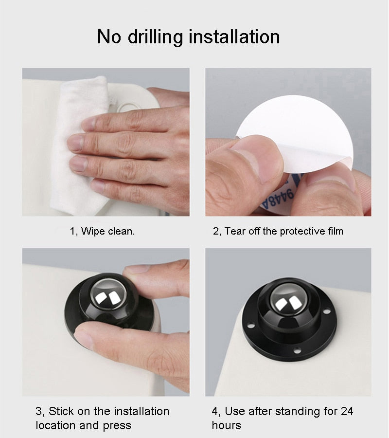 Brehn | Home Helper Selbstklebende Mini Möbelrollen