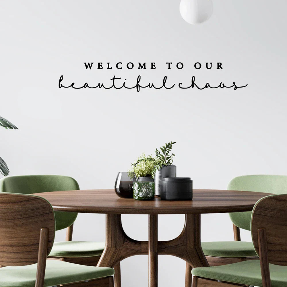 Schöner Chaos Familienheim Wandaufkleber Entfernbare Abzieh- und Klebewandtattoo Für Wohnzimmer Esszimmer Kreative DIY Wanddekoration | Brehn
