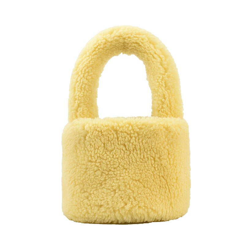 Brehn | Kuscheliges Plüsch Mini Eimer Tasche