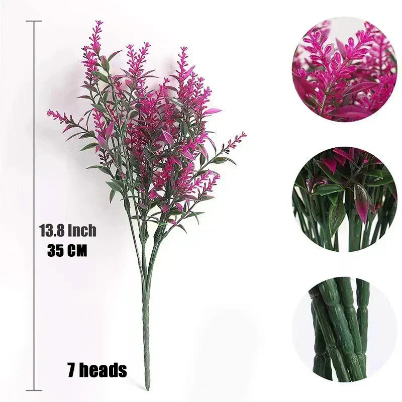 Floraven Lavendelstrauß | Künstlich & Pflegeleicht | 5 Stiele | Für drinnen & draußen