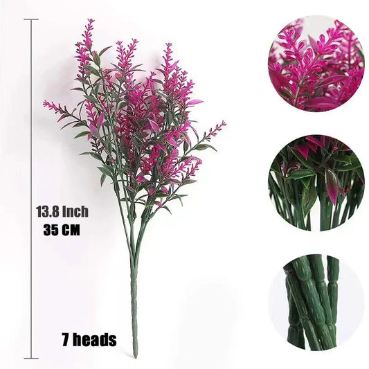 Floraven Lavendelstrauß | Künstlich & Pflegeleicht | 5 Stiele | Für drinnen & draußen