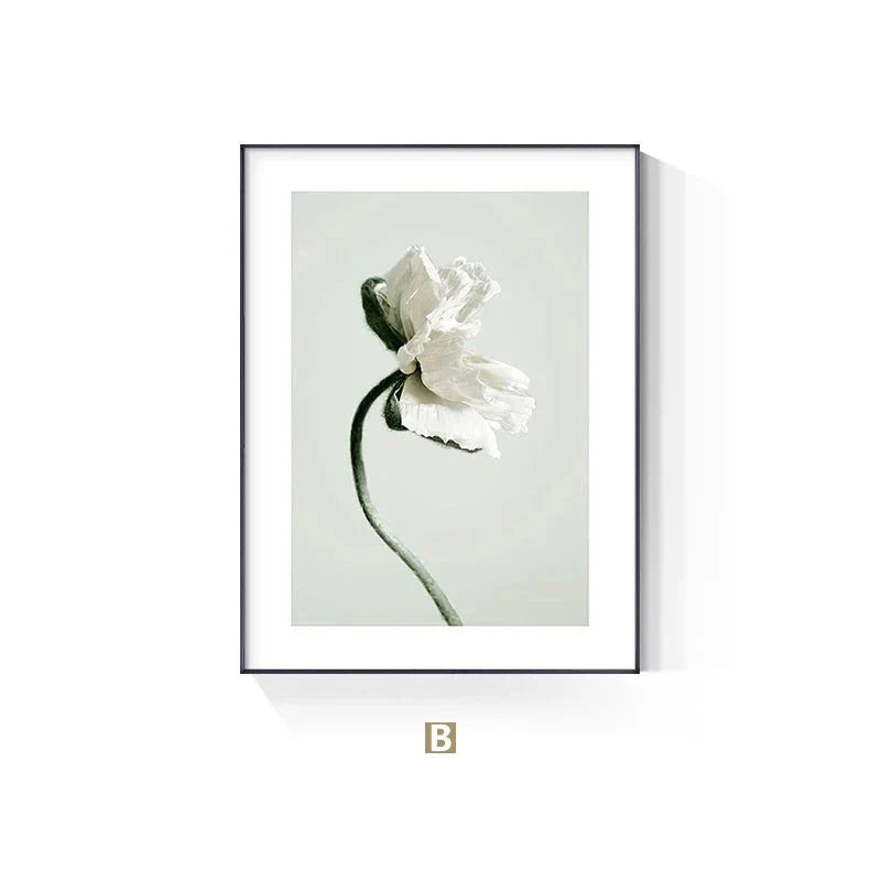 Minimalistische abstrakte florale Wandkunst Fine-Art-Leinwanddrucke inspirierendes Zitat Poster Galerie Wandbilder für Wohnzimmer Schlafzimmer Kunstdékor
