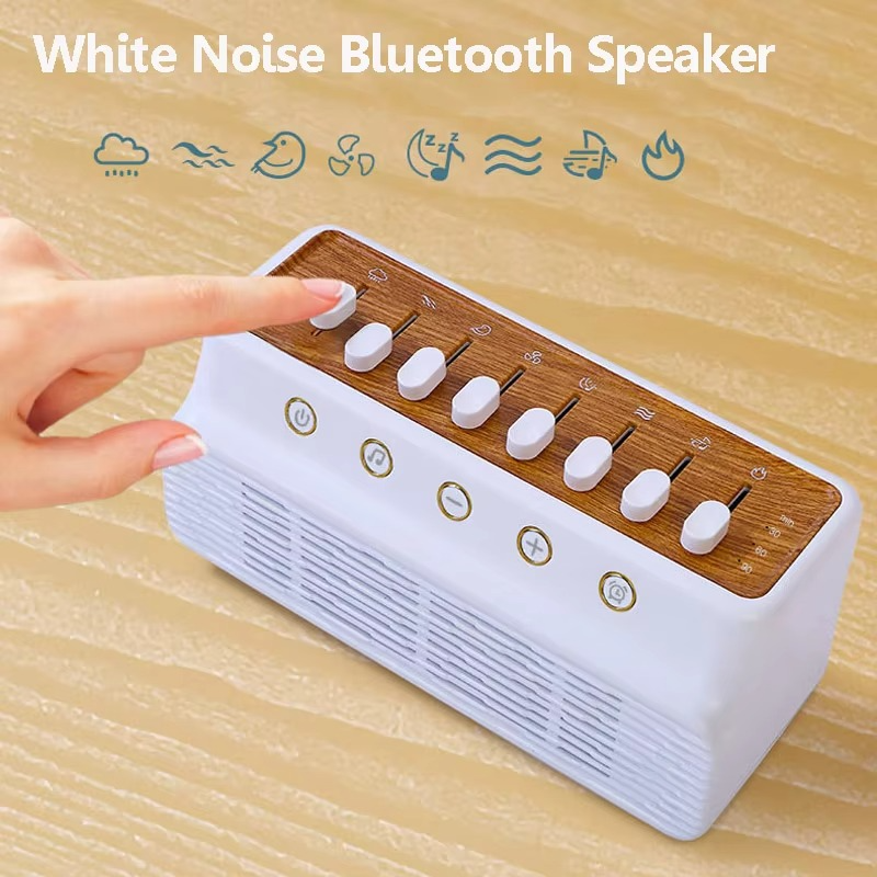 Tragbarer Bluetooth-Lautsprecher mit weißem Rauschen, Naturgeräuschen und Schlaftimer