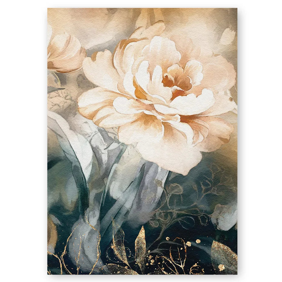 Serene Pastellblüten Florale Abstrakte Wandkunst Feine Kunst Leinwanddrucke Moderne Botanik Bilder Für Wohnzimmer Esszimmer Kunst Dekor | Brehn